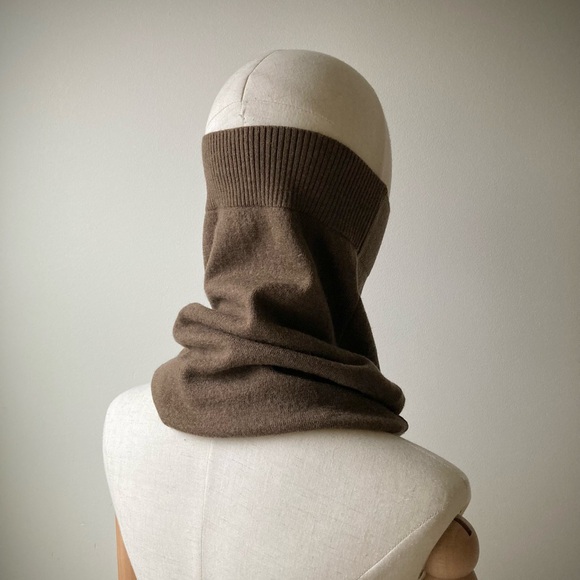 joodito 100% merino wool sweater snood scarf gaiter muffler neck warmer brown - Picture 4 of 7